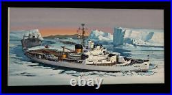 U. S. Coastguard Eastwind Original Box Top Revell Models Art Studio Box Painting