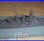 U. S. Miniature Ship Models Ww11 So Salem Studios Lead Ships N Carolina 7 1/2 In