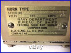 U. S. NAVY department bureau of ships IC/H8S4 general quarters / dive horn