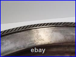 U. S. Navy International Silver Soldered 18 USN Serving Platter Fowled Anchor