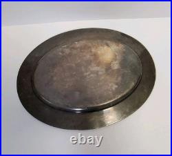 U. S. Navy International Silver Soldered 18 USN Serving Platter Fowled Anchor
