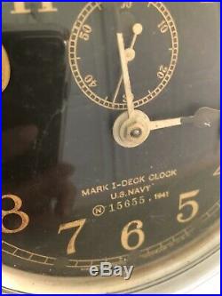 U S Navy Mark I -Deck Clock 1941