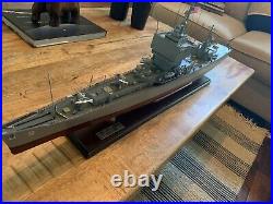 U. S Navy USS Long Beach CGN-09 Wood 34 Model Ship Assembled 1250