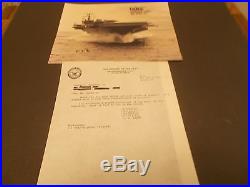 U S Navy / Uss Theodore Roosevelt Cvn-71 Signed Photo By Capt. C S Abbot 1991
