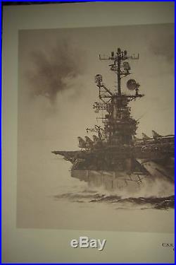 U. S. S. Intrepid (CVS-11) R. G. Smith Military Art SIGNED Print 16 x 20