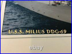 U. S. S Milius DDG-69 Alii Prae Me Photo & Track Chart, 10 x 8 (Image)