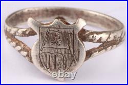 U189 U-boat WW2 German ring naval submarine 835 silver U-Boot Kriegsmarine Navy