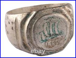 U199 U-boat WW2 German ring naval submarine U-Boot Kriegsmarine Navy WWII Unters