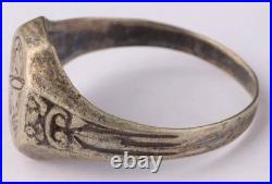 U268 Horseshoe and U-boat WW2 German ring naval submarine 835 Silver U-Boot art