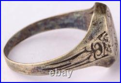 U268 Horseshoe and U-boat WW2 German ring naval submarine 835 Silver U-Boot art