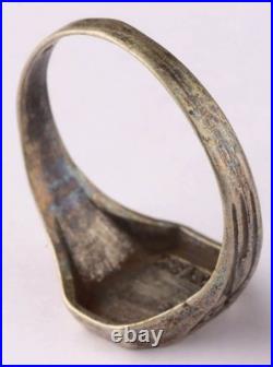 U268 Horseshoe and U-boat WW2 German ring naval submarine 835 Silver U-Boot art