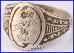 U575 Chimney sweep ladder 800 silver 1942 U-boat WW2 German ring naval submarine