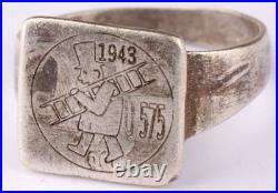 U575 Navy 1943 U-boat 800 Silver WW2 German ring naval submarine U-Boot Kriegsma