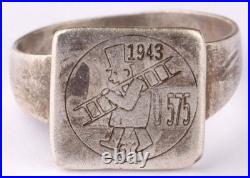U575 Navy 1943 U-boat 800 Silver WW2 German ring naval submarine U-Boot Kriegsma