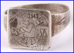 U575 Navy 1943 U-boat 800 Silver WW2 German ring naval submarine U-Boot Kriegsma