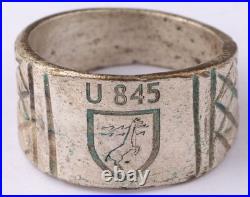 U845 U-boat WW2 German ring naval submarine U-Boot Kriegsmarine Navy WWII Pendan