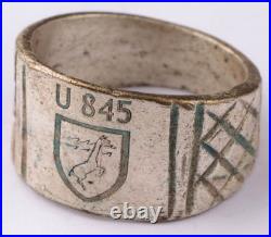 U845 U-boat WW2 German ring naval submarine U-Boot Kriegsmarine Navy WWII Pendan