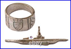 U845 U-boat WW2 German ring naval submarine U-Boot Kriegsmarine Navy WWII Pendan
