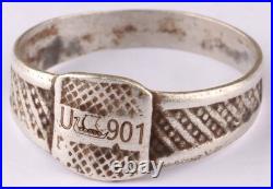 U901 U-boat 800 silver WW2 German ring naval submarine U-Boot Kriegsmarine Navy