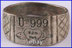 U999 Fish Heart U-boat WW2 German ring naval submarine U-Boot Kriegsmarine Navy