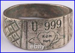 U999 Fish Heart U-boat WW2 German ring naval submarine U-Boot Kriegsmarine Navy