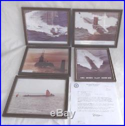 US NAVY Color Photo Framed Picture Lot USS Nuclear-Powered Missile Submarines