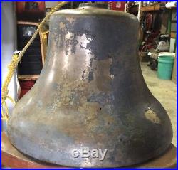 US NAVY ships Bell 125lbs Solid Brass Ex Cond! Greenberg San Francisco CA USS