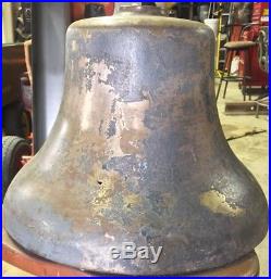 US NAVY ships Bell 125lbs Solid Brass Ex Cond! Greenberg San Francisco CA USS