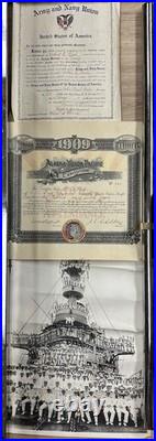 US Naval Photos USS West Virginia Crew Ship Certificate Neptunus Rex 1908-9