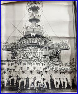 US Naval Photos USS West Virginia Crew Ship Certificate Neptunus Rex 1908-9