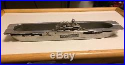 US Navy Aircraft Carrier Model Ashtray Launching USS Enterprise WW2