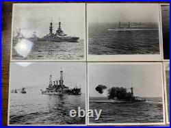 US Navy Battleship Photos 6pc 8x10 Official Naval Archive 1907-1920s Fleet