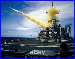 US Navy Battleship USS NEW JERSEY (BB 62) Harpoon (RGM-84A) missile 8X12 Photo