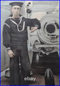 US Navy Framed Sailor Portrait & Photo Lot c1900 USS Albany Manila Japan WWI Era