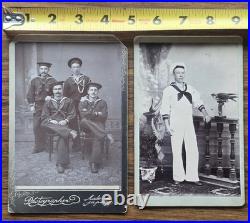 US Navy Framed Sailor Portrait & Photo Lot c1900 USS Albany Manila Japan WWI Era
