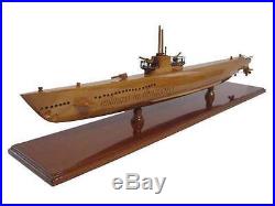 US Navy Gato Class USS Wahoo SS-238 WWII Submarine Mahogany Wood Wooden Model