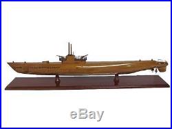 US Navy Gato Class USS Wahoo SS-238 WWII Submarine Mahogany Wood Wooden Model