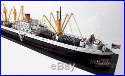 US Navy Liberty Cargo Ship EC2-S-C1 WWII Waterline Model 33 Display Ready