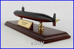 US Navy Los Angeles Class SSN Desk Display Submarine Ship 1/350 Wood ES Model