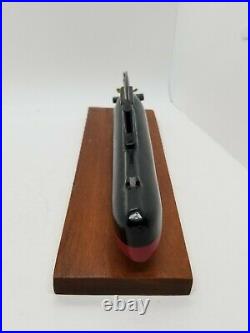 US Navy Los Angeles Desk Display Submarine Ship Solid Cast Metal Model 11 Rare