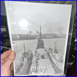 US Navy Photo USS Manchac SS-327 Submarine Arriving, Pearl Harbor, 1950s