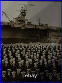 US Navy Photograph of Aircraft Carrier USS Belleau Wood, Crew 1946 RARE