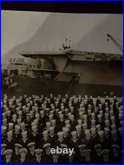US Navy Photograph of Aircraft Carrier USS Belleau Wood, Crew 1946 RARE