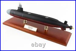 US Navy Seawolf Class SSN Desk Top Display Submarine Ship 1/192 Wood ES Model
