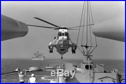 US Navy USN Battleship USS IOWA BB-61 SH-3H Sea King helicopter 8X12 Photograph