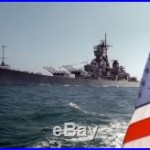 US Navy USN Battleship USS IOWA (BB-61) US Flag 8X12 Photograph