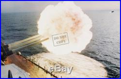 US Navy USN Battleship USS IOWA (BB 61) fires 2,700-pound projectile 8X12 Photo