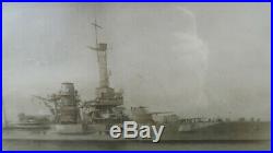 US Navy USN USS Utah Photo with Hat Tally Boston Navy Yard Oct 28 1927