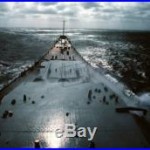 US Navy USN forward deck BATTLESHIP USS NEW JERSEY (BB-62) 12X18 Photograph