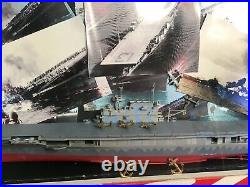 US Navy USS Franklin Aircraft Carrier 30 Wood Desktop Model Ship Assembled